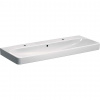 Geberit Smyle Square Dvojumývadlo, 120x48 cm, s prepadom, 2 otvory na batérie, biela 500.253.01.1