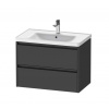 Duravit Ketho.2 Umývadlová skrinka, 55x78x46 cm, 2 zásuvky, grafit mat K25283049490000