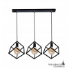 Škandinávska stropná lampa Glimex Edison loft spider ČIERNA VYPR