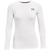 Under Armour Armour Ua Hg Authentics Comp Ls Gym Top Womens White 12 (M)