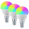 IMMAX NEO LITE SMART sada 3x žiarovka LED E14 6W RGB+CCT farebná a biela, stmievateľná, Wi-Fi, P45, TUYA