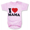 BABY´S WEAR Kojenecké body, krátky rukáv - I Love Mama veľkosť: 80 (9-12m)