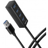 AXAGON HUE-M1AL, 4x USB 3.2 Gén 1 MINI húb, 1.2m kábel