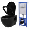 WC MISA - Čierne závesné WC so splachovaním (WC MISA - Čierne závesné WC so splachovaním)