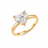 iZlato Forever Zásnubný prsteň Mila s Heart moissanitom 2,00 ct, žlté striebro ISBR114Y