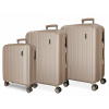 MOVOM Wood Champagne, Sada luxusných ABS cestovných kufrov, 75cm/65cm/55cm, 5318465