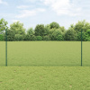 vidaXL Záhradné stĺpiky 5 ks U-kanál Zelené 120 cm Kov, vidaXL Šesťuholníkové oplotenie Zelené 1.2x10 m Kov 3336684
