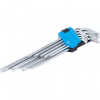 BGS Zástrčné kľúče TORX (T-profil) T10 ÷ T50 BGS100793 extra dlhé. Súprava 9 ks.