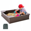 VEVOR Pieskovisko štvorcové 1235x1235x315MM Plastový základný model