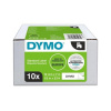 Dymo originální páska do tiskárny štítků 12mm x 7m / černý tisk / bílý podklad / D1 / 10ks (2093097)