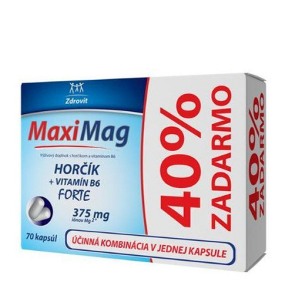 Zdrovit MaxiMag HORČÍK + vitamín B6 70 kapsúl