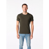DAVOS Pánske tričko slim dark khaki Farba: Dark khaki, Veľkosť: S