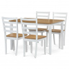 Autronic Jedálenský set so 4 stoličkami, 120x75x75cm, masív, prírodný, VESPA OAK