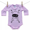 Boodyy Ružové Body s dlhým rukávom Návod pre otecka 68 (3-6 mesiacov)