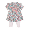 DIRKJE Set 2dielny šaty 80 White+Tropical Multicolor