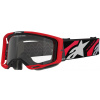 Okuliare VISION 8 LUAR, ALPINESTARS (červená/čierna, číre plexi) 2025
