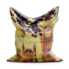 Sablio Sedací vak Classic Londýn Big Ben Flowers - 200x140 cm