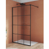 SANSWISS WALK-IN EASY BLACK STR4P Loft 89 100cm pevná sprchová stena samostatná alebo do kombinácie, profil čierny, sklo loft 89, STR4P1000689