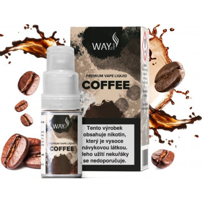 Liquid WAY to Vape Coffee 10ml 3mg (Poctivý šálek lahodné kávy s příjemnou nahořklou dochutí..)