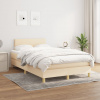 vidaXL Boxspring posteľ s matracom krémový 120x200 cm látka - Krémová - 166685-101050