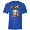 Pivo volá. - Kráľovsky modrá , Pánske , XXL
