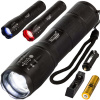Taktická batéria. Ručná LED lampa CREE Q3 UV a T6 zoom