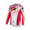 Dres TECHSTAR NOMUR, ALPINESTARS (světle šedá/červená/černá/žlutá, vel. M)