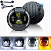 7-palcový motocyklový LED reflektor motocykel DRL, predná čelová lampa