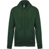 KARIBAN VINTAGE K479 / Mikina s kapucňou na zips - forest green XXL