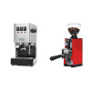 Gaggia Classic E24, stainless steel + Eureka Mignon Libra 65 All Purpose, CR ferrari red
