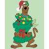 ZUTY Maľovanie podľa čísel - SCOOBY AKO VIANOČNÝ STROMČEK (SCOOBY DOO) Rámovanie: vypnuté plátno na rám, Rozmer: 40x50 cm