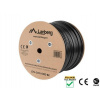 LANBERG LAN KABEL CAT.6 FTP 305M PEVNÝ VENKOVNÍ CU ČERNÝ FLUKE PŘEDÁN LCF6-21CU-0305-BK