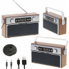 Kuchynský rádio Retro Drevený Bluetooth USB FM SD (Kuchynský rádio Retro Drevený Bluetooth USB FM SD)