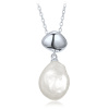 MINET Elegantný strieborný náhrdelník s perlou JMAS7062SN45