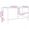vidaXL Skrinka na platne dub artisan 84,5x38x48 cm kompozitné drevo - Hnedá - 221277-222127