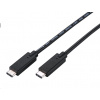 C-TECH kabel USB 3.2, Type-C (CM/CM), PD 100W, 20Gbps, 1m, černý