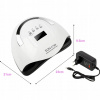 LED+UV lampa eVanda Nail Lamp EV7 SUN X7 MAX Odnímateľné dno snímača pohybu 220 W biela