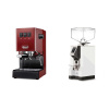 Gaggia New Classic EVO, red + Eureka Mignon Specialita, CR white