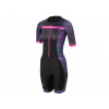 Zone3 Ltd WOMENS' ACTIVATE+ MOMENTUM SHORT SLEEVE FULL ZIP TRISUIT - Black/Teal/Purple/Pink Veľkosť: S