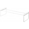 YAMAZAKI Stojan na topánky nastaviteľný Frame 7209, na 6-9 párov, š.41-70 cm, kov, biely