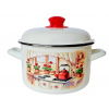 MAKRO - Hrniec smalt 16cm 2L s pokrievkou Rustika