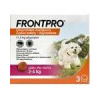 FRONTPRO XS 11 mg žuvacie tablety pre psy 2–4 kg, 3 tbl.