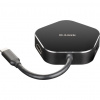 D-Link DUB-M420 dokovacia stanica a replikátor portov Kábel Thunderbolt 3 Čierna, Strieborná (DUB-M420)