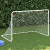 Futbalová bránka biela 122x81x81 cm oceľ-ForU-4007966
