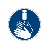 Značka Dezinfekcia rúk, samolepka, Ø 50 mm, 6 ks