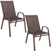 Springos Set 2x Záhradné kreslo MONZA GF0104 hnedé