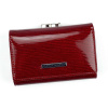Červená dámska kožená peňaženka Gregorio LN-117 s ozdobnou sponou a ochranou RFID