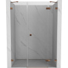 Mexen Lunar pravé sprchové dvere, 145 cm, transparentné, ružové zlato - 834S-145-050-60-00-P