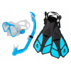 ACRA Potápačský set 3v1 PRE DETI, MODRÝ, maska + plutvy + šnorchel