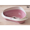 Georplast Rohové WC s okrajom pre mačky Shuttle corner ružové 49x40x17,5 cm, Georplast